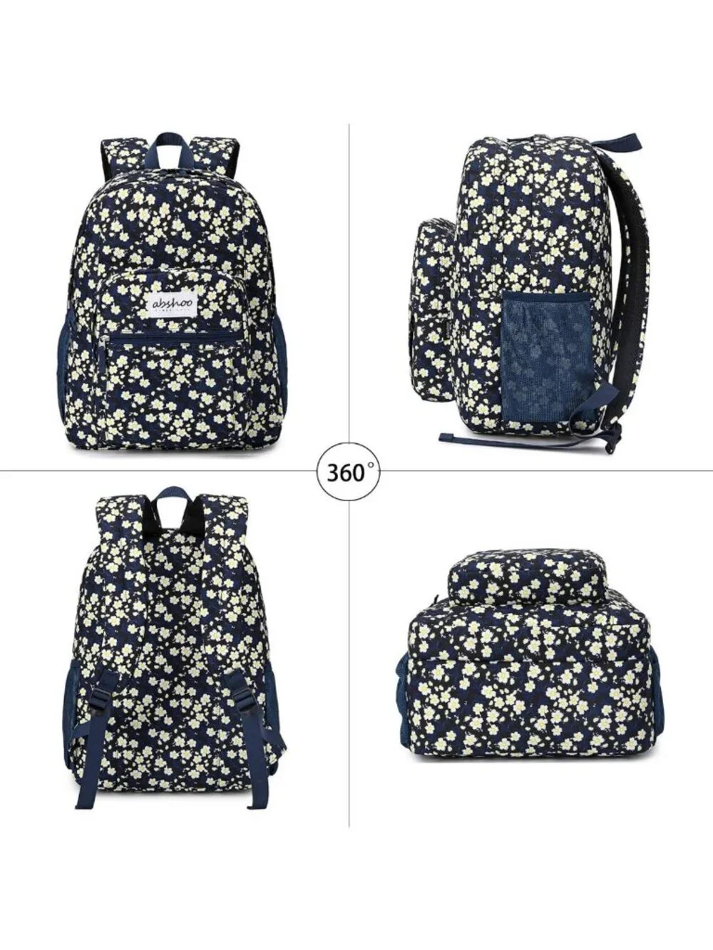 Floral Water-Resistant Backpack for Women | Stylish School Bookbag for Teens